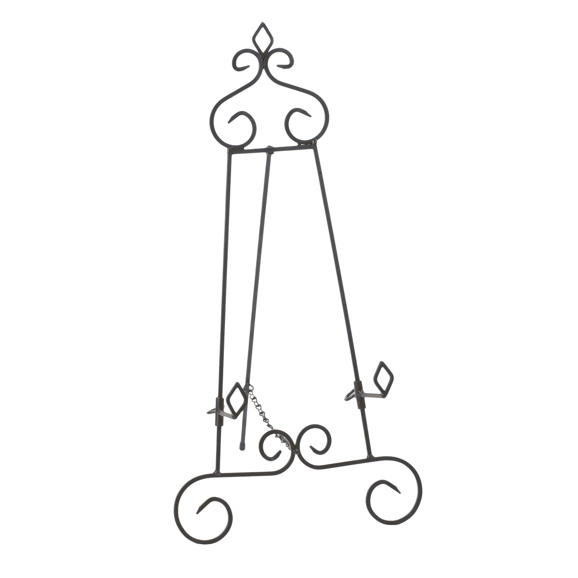 TRIPARDecorative Keller Easel Stand, Black Display (24 inch) - Features Black Painted Finish with Gold Accents - Made of Square Wire Metal- Perfect for Showcasing Pictures, Artwork, & More