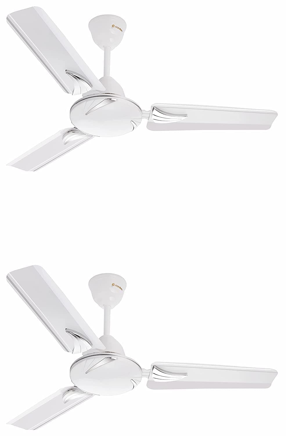 Candes Arena 900Mm /36 Inch, 405 Rpm High Speed Ceiling Fans For Home | Bee 3 stars Rated, High Air Delivery, Noiseless & Energy Efficient | 1+1 Years Warranty | White, Pack Of 2