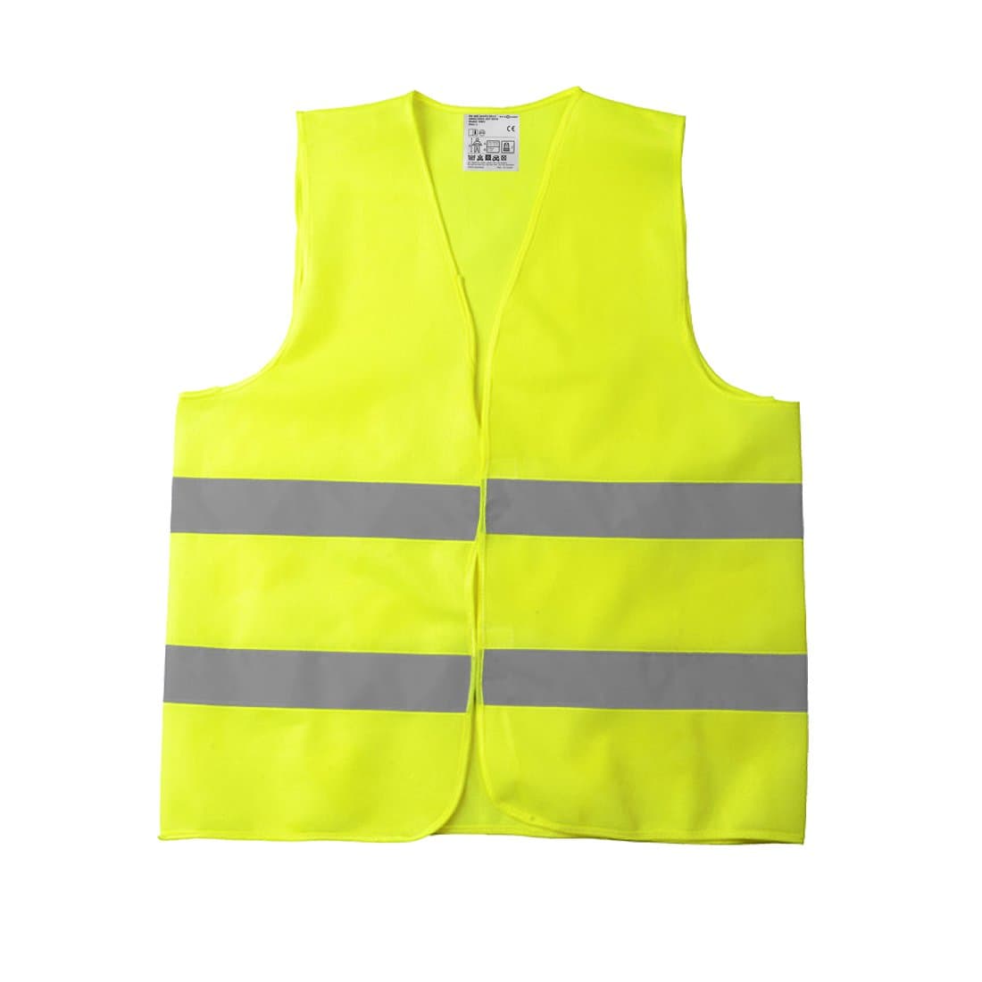 Lifang Safety Vest, Reflective Vest 2 Reflective Strips, 360°High Visibility Vest for Construction Motorcycle Bike Traffic Running Emergency|ANSI/ISEA Standard, Class 2|Color Neon Yellow|Size L
