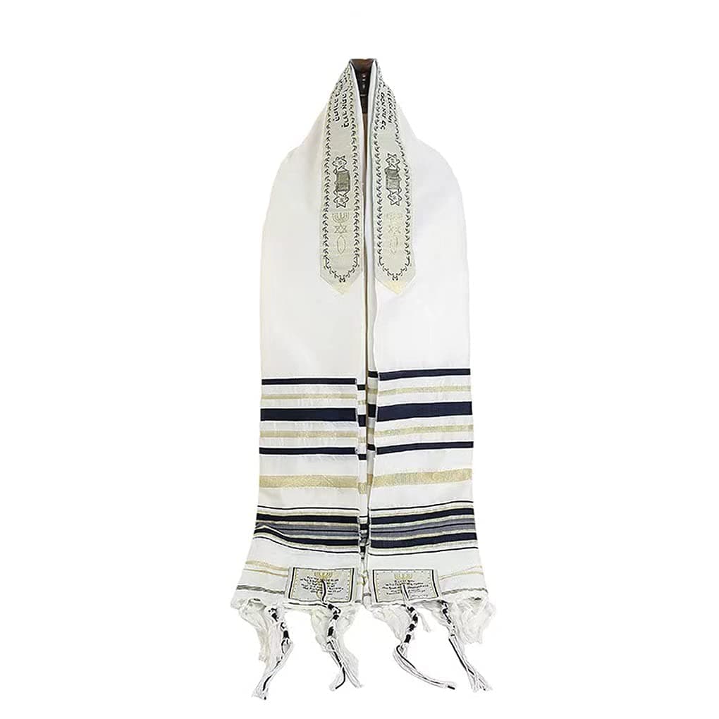 Faxianther Men Women Messianic Tallit Prayer Shawl, Jewish Christian Tallits with Tzitzit