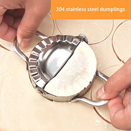 Dumpling Maker, Stainless Steel Dumpling Maker and Dough Press, Dumpling Pie Ravioli Mold Mould Maker Pastry Tool for Cooking