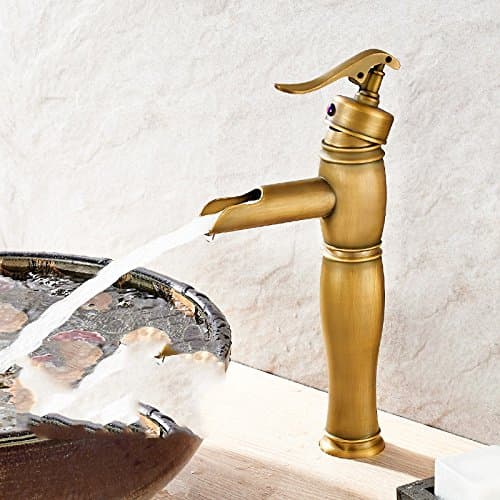 ZHFC- -Art platform, basin wash basin, lacquer, retro copper faucet, bathroom, hot and cold, antique, European style black faucet (C1C1),B