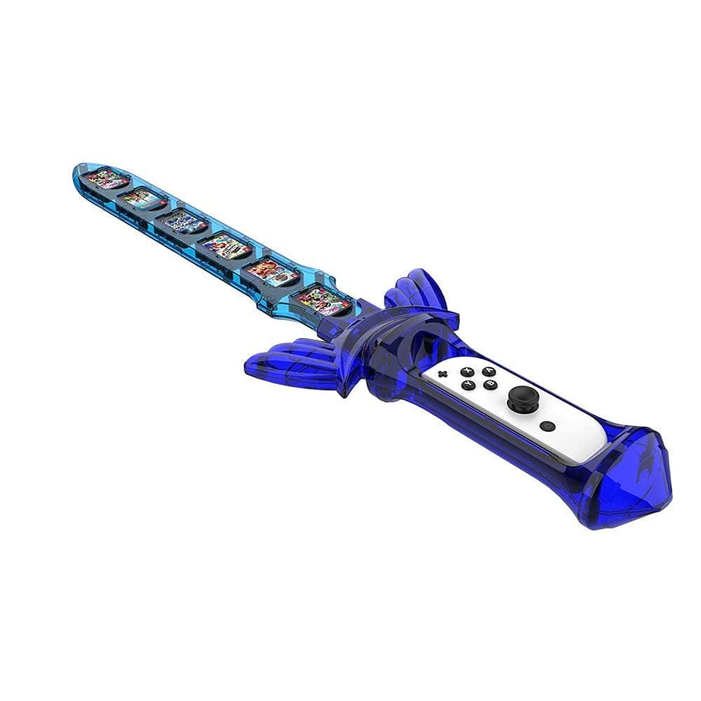 JDDWIN Nintendo Switch Sports Game Accessories for Zelda Sword for The Legend of Zelda: Skyward Sword HD.Compatible with Switch Joycon Right Controller with game card storage function (Blue)