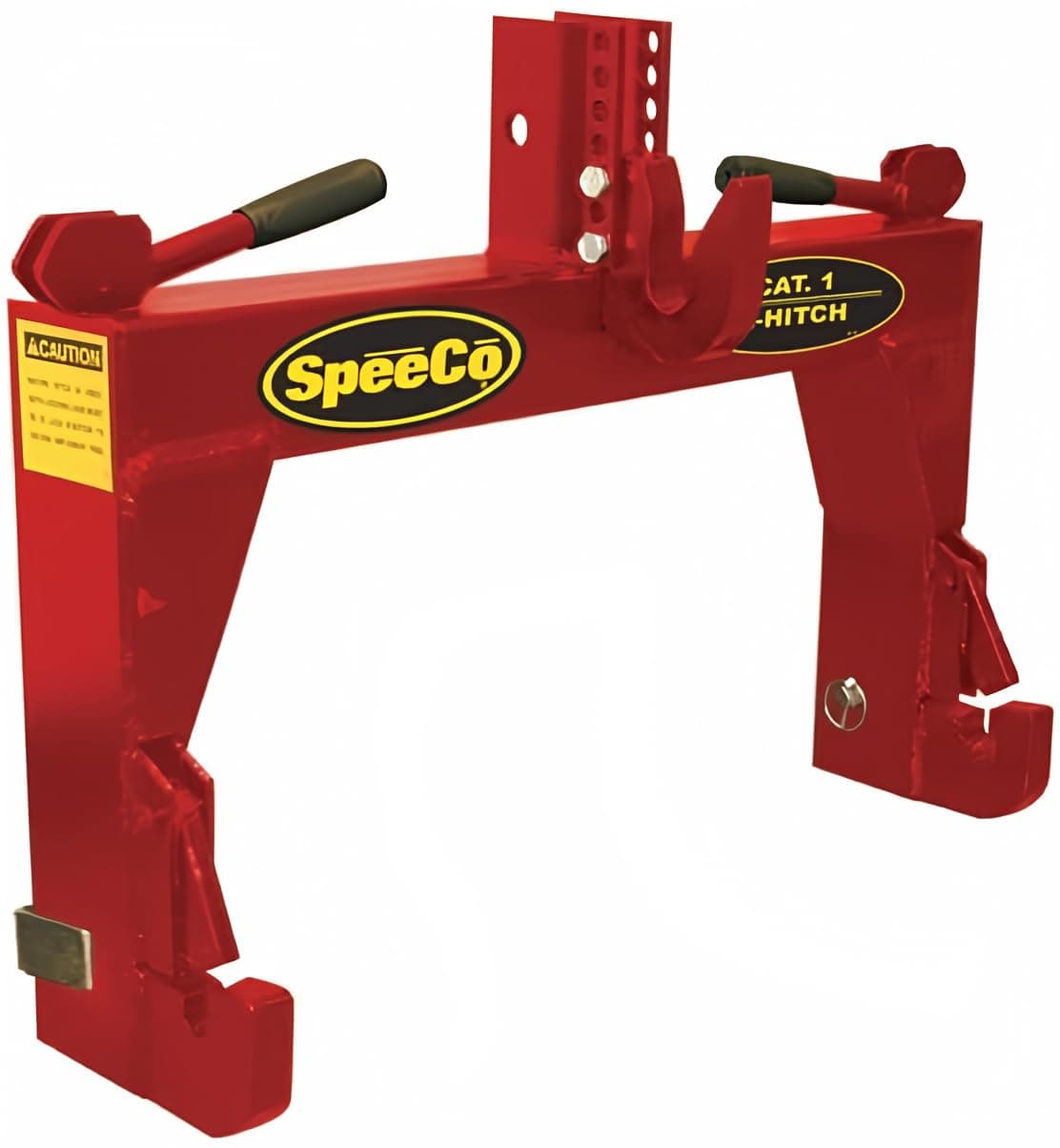 SpeeCo 3-Point Quick Hitch Category 1 Tractor Implement Adaption, No Bushings Required, Red Powder Coat, 2000 lb Lift Capacity
