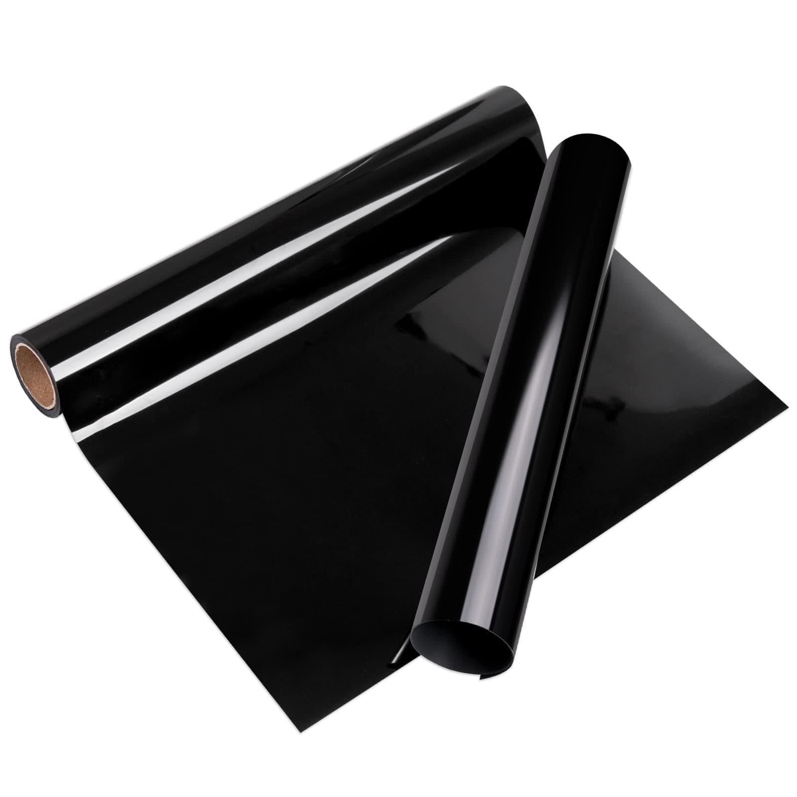 VINYL FROG Heat Transfer Vinyl Roll HTV Vinyl - 12"x5ft Black Iron on Vinyl for T-Shirts, Heat Press Vinyl for DIY Craft Designs (Black)