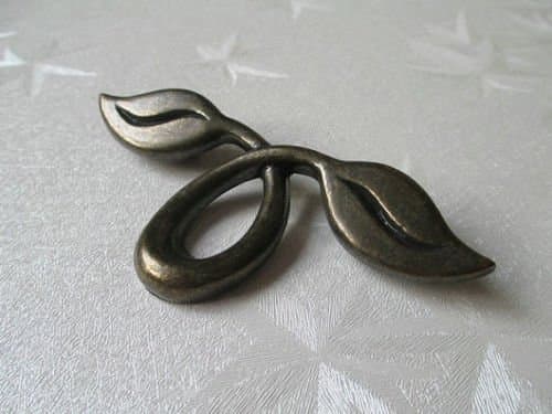 2" Leaf Dresser Pulls Drawer Pull Handles Kitchen Cabinet Handle Bronze 50 mm