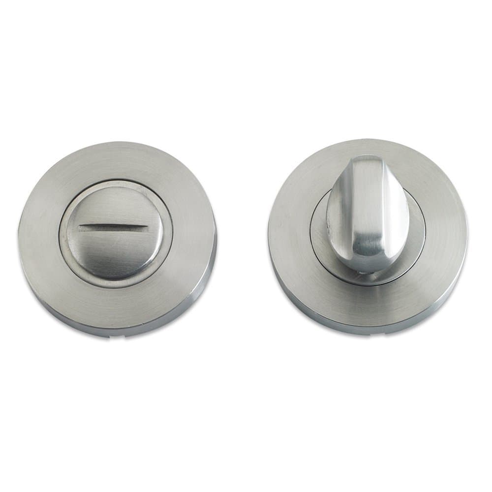 Zoo Hardware Privacy Lock Thumb Turn and Release in Stainless Steel - Satin Stainless Steel