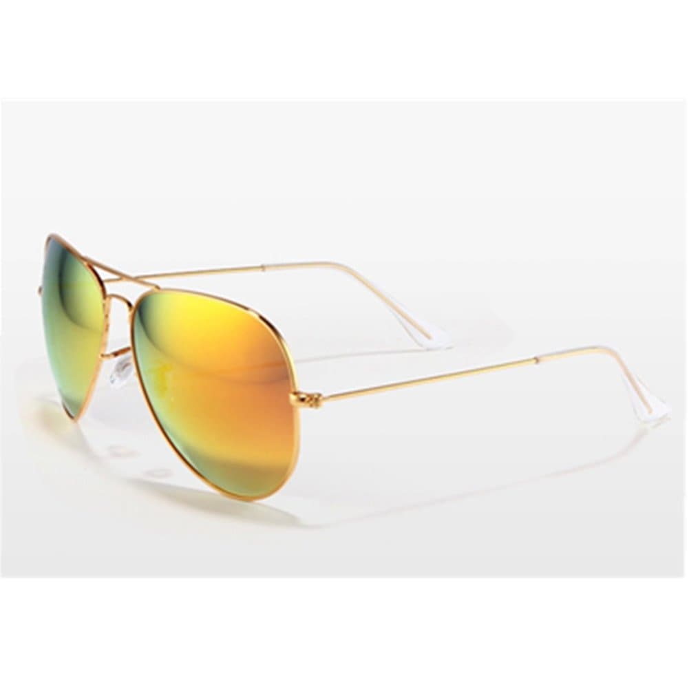 Men's or Women's Aviator Sunglasses(orange Lens）