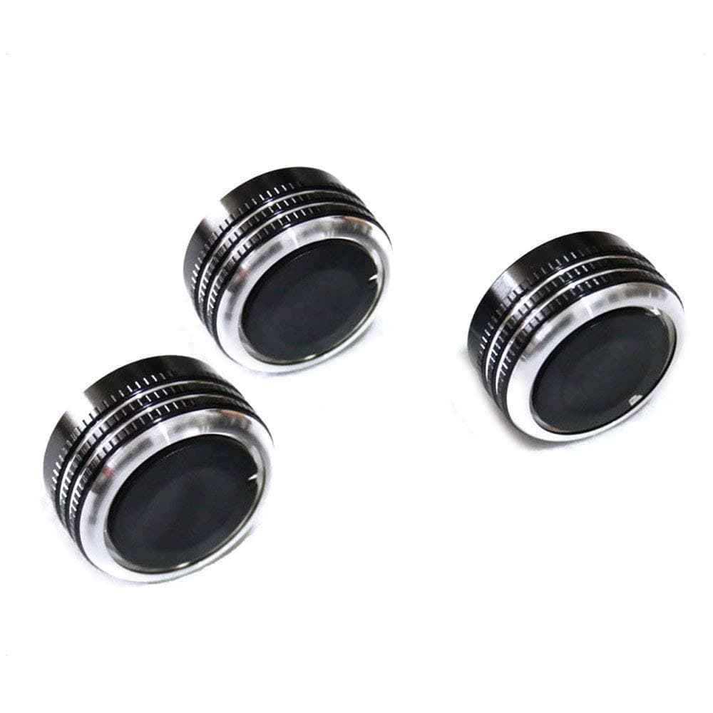 Ecloud Shop Pack of 3 Control Knobs Dials Heater A/C, Replacement Knob for Tacoma & VIOS(2002-2006) Vela Vitz Yari -Replacement Air Conditioning Heat Control Switch Knob Button (Ungraded, Black)