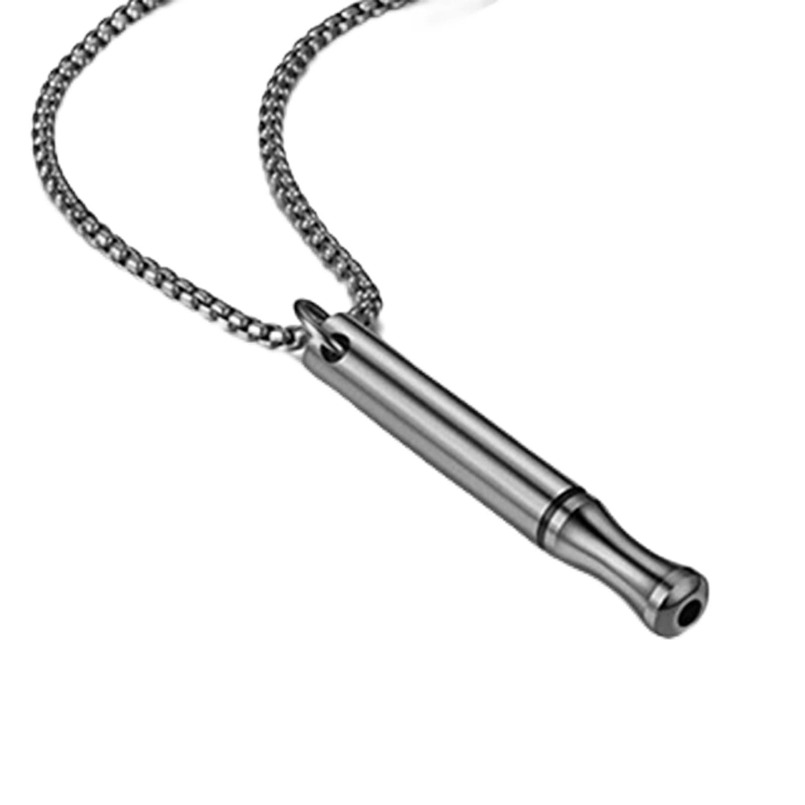 THE WHITE SHOP Breathing Necklace for Anxiety Relief Quit Smoking Tools Breathe Easy Necklace Stop Smoking Aids Breathlace Necklace Breathless Anxiety Necklace for Women/Men(Color:Black)