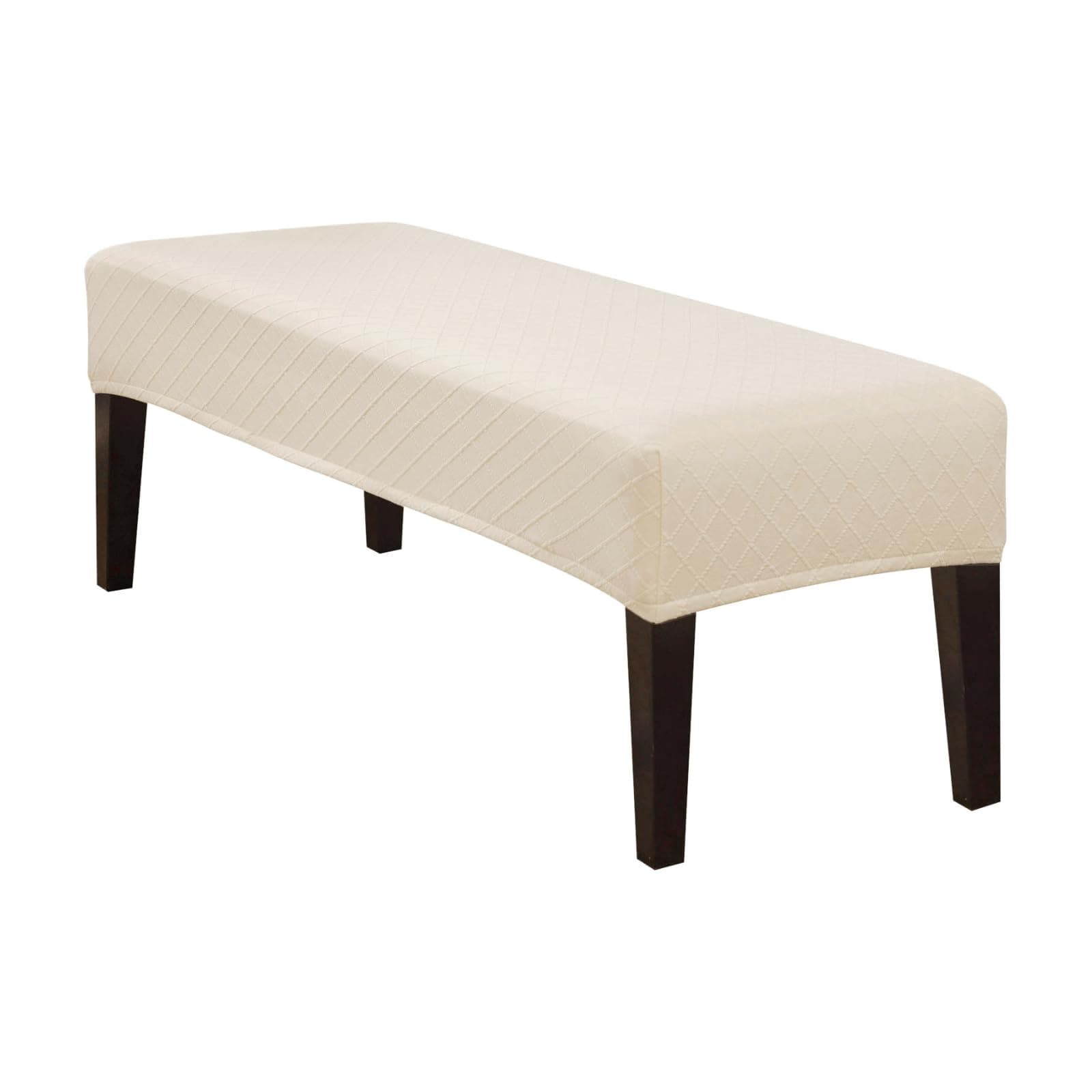 SearchI Dining Bench Cover, Stretch Washable Long Bench Seat Covers, Rectangle Dining Table Bench Slipover for Dining Room, Living Room, Kitchen(Beige)