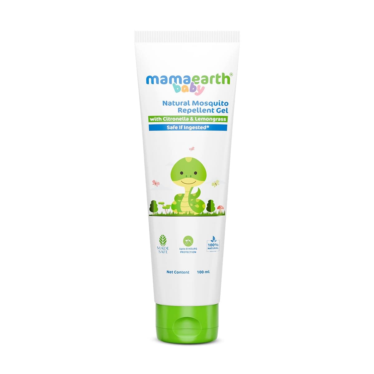 Mamaearth Natural Mosquito Repellent Gel - 100ml |DEET Free | Protects from Dengue malaria & Chikungunya| Made safe Certified | Protection from Mosquitoes | Safe if ingested
