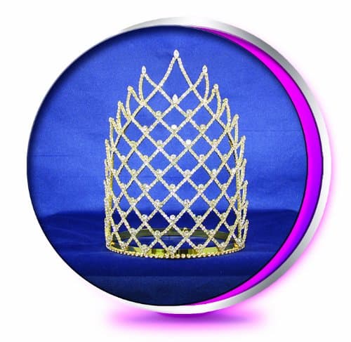 The Tall Gold Rayne - Rhinestone Tiara - Pageant, Wedding, Prom, Homecoming, or Bridesmaid Crown