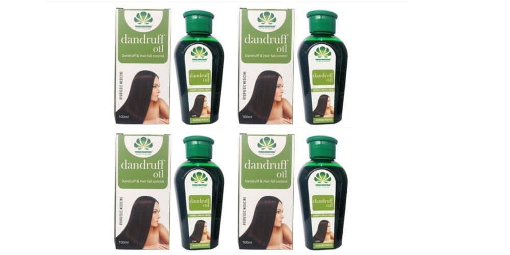 Pack of 4 - Pankajakasthuri Dandruff Oil - For Dandruff & Hair Fall Control - 100ml