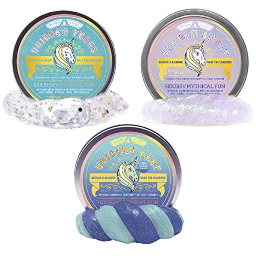 Mythical Slyme's Magical Unicorn Slime and Putty - Clear, Glittery, Color Changing Slimes in 3 Color Set | Perfect Basket Stuffers and Giveaways for Birthdays, Parties and Special Celebrations