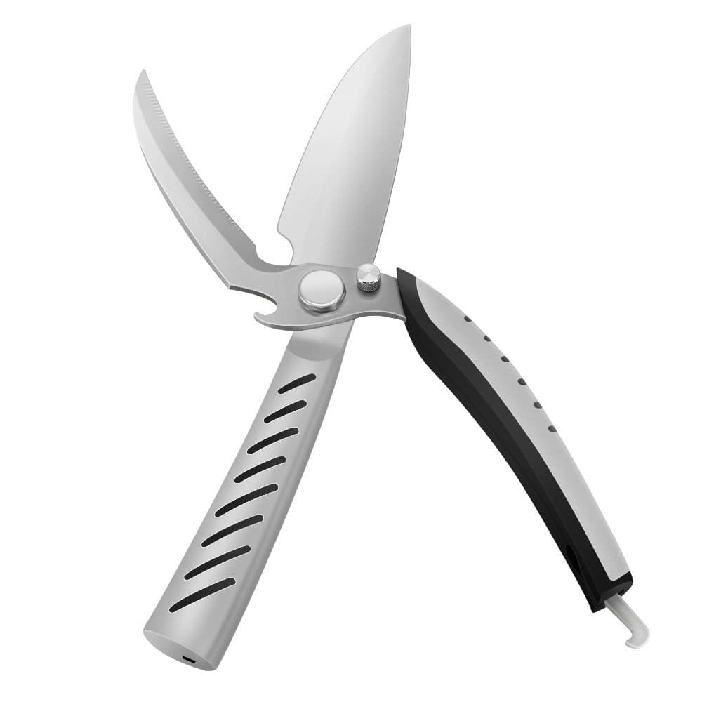 Multi-function Kitchen Scissors - Premium BBQ Kitchen Shears Ultra Sharp Stainless Steel Poultry Shears. Separable Knife & Bottle Opener
