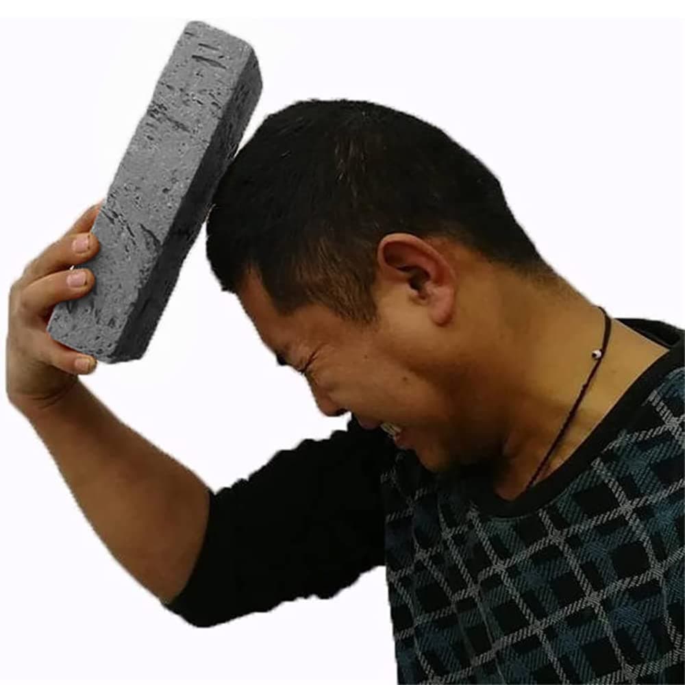 Props Bricks Simulation Bricks Split Bricks with Bare Hands Movie Stage Performances Fake Bricks Foam Bricks Film and Television Props Bricks (Gray)