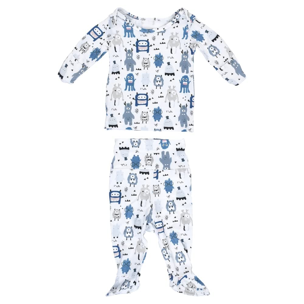 Three Little Tots JAMMIES Newborn - 6T Kids Unisex Girls & Boys Soft Comfy Pajamas 2pcs Sleepwear Loungewear Set (Monster, Newborn - 3 Months), Monster