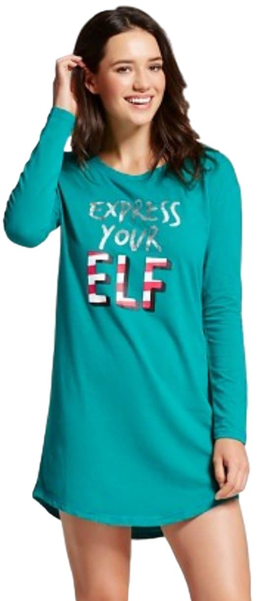 Masked Brand Xhilaration Women's Long Sleeve Sleepshirt