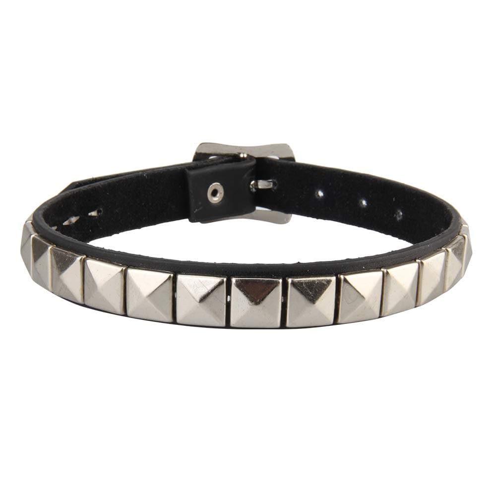 JeilwiyPunk Rock Gothic Black Rivet Leather Spiked Necklace Collar Neckband Leather Choker Necklace for Women Mom Gifts Adjustable