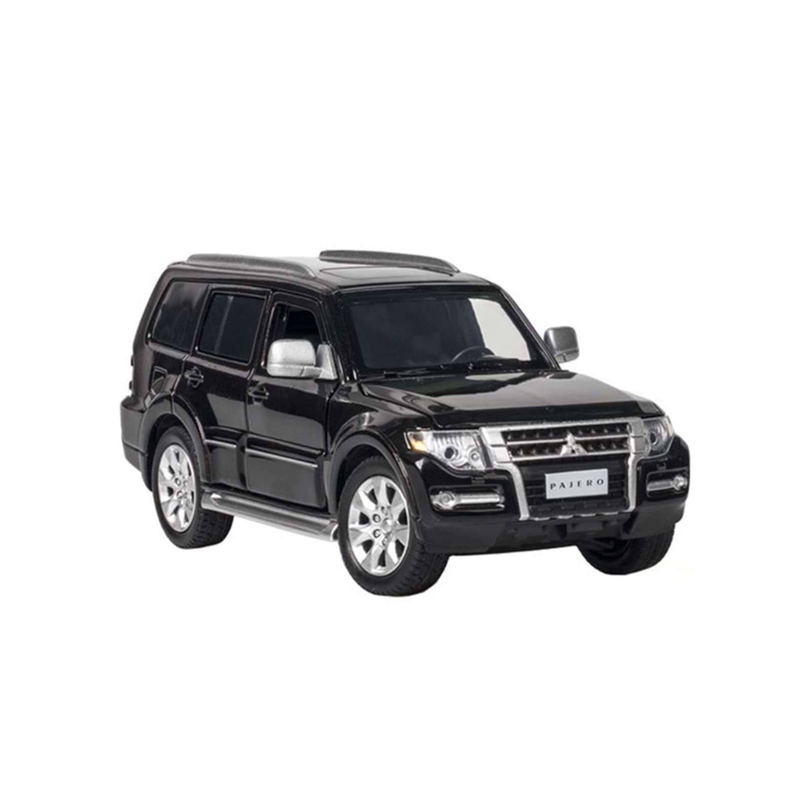 1/32 for Mitsubishi Pajero V97 Alloy Car Models Toy Simulation Off Road Vehicle Model Front Wheels Are Steerable Kids Children Gifts (Color : Black No Box)