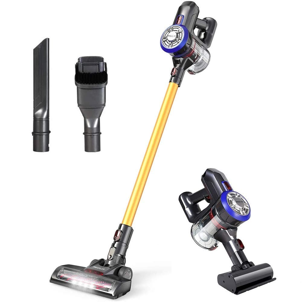 PAVLIT Cordless Vacuum Cleaner - 9000pa Powerful Suction, 4 in 1 Handheld Stick Vacuum Cleaners, Lightweight and Rechargeable Battery, LED Headlights for Carpet Floor Pet Hair [Energy Class A+]