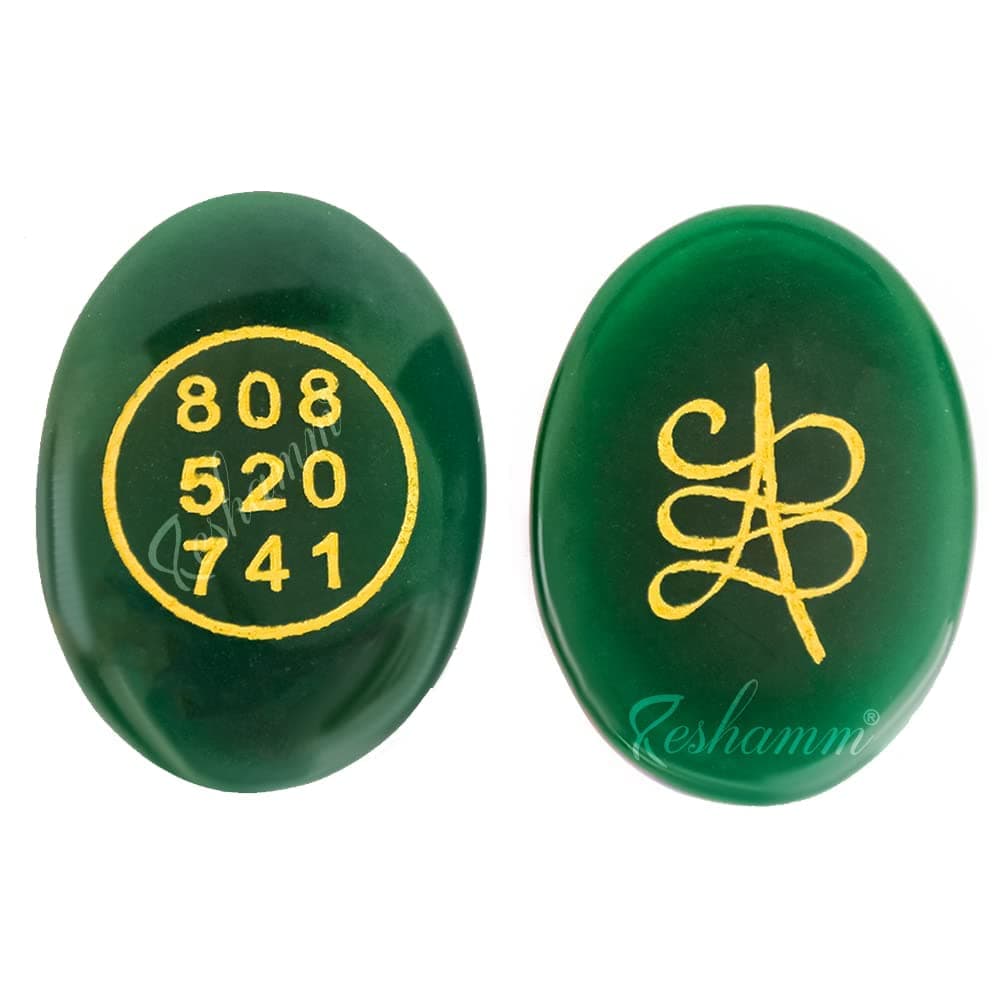 Reshamm® Pre-Energized Natural Green Jade Zibu Coin Attract Money Cash flow and Wealth Certified Angle Number & Zibu Symbol of Abundance Natural Feng Shui Money Coin for Reiki Healing Both Side 1 Pc