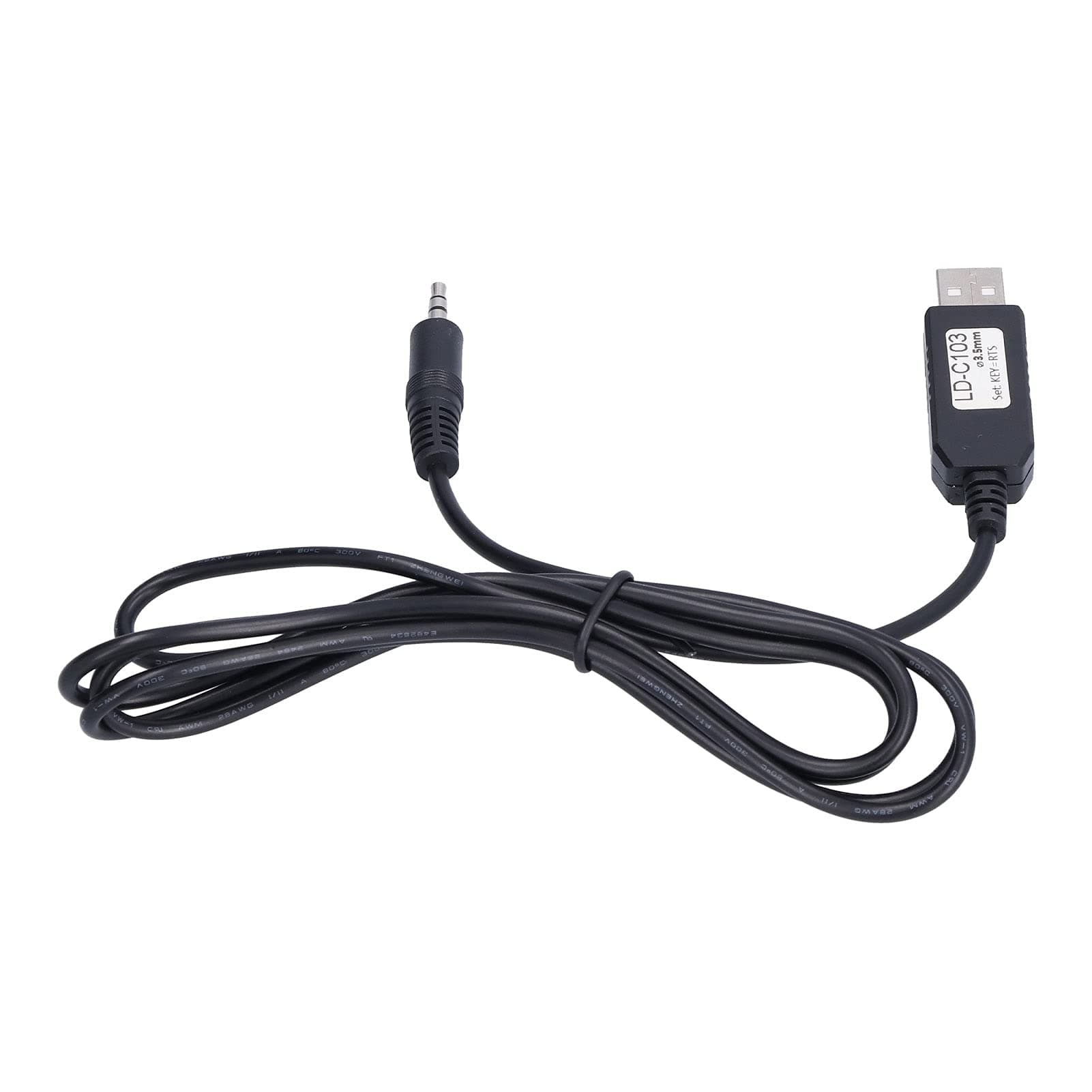 3.5mm Connection Line, USB Interface Plug Cable Strong Injection Molding for N1mm LD‑C103 for Hamradio for CwType