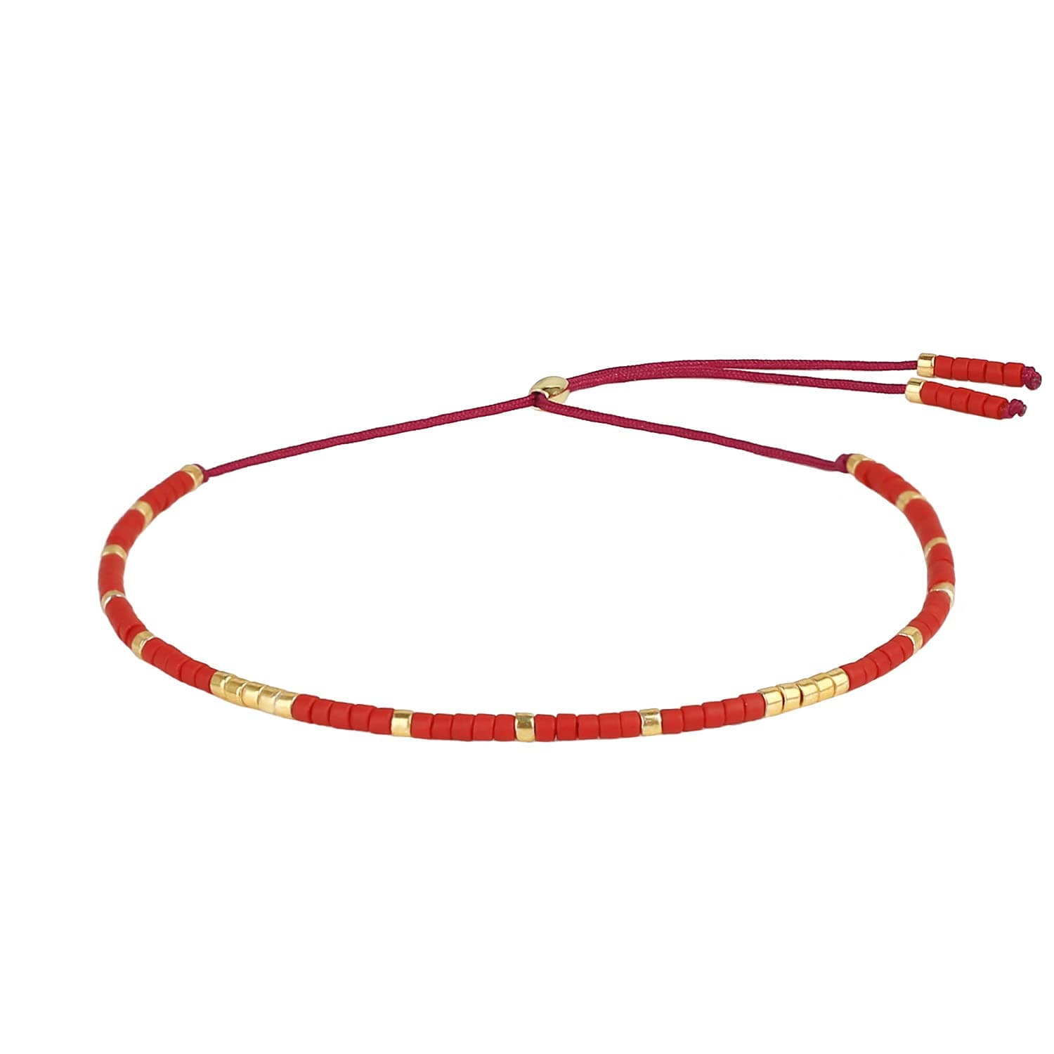 KELITCHBohemian Crystal Bracelets Miyuki Beaded Woven Friendship Bracelets for Women