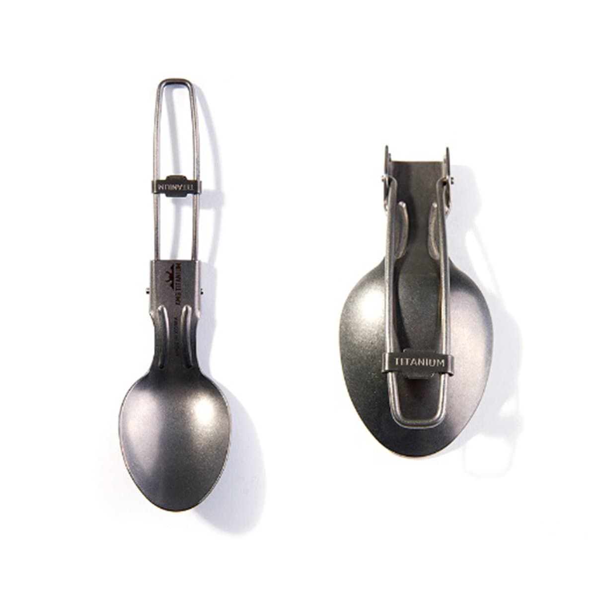 AMG Titanium Folding Spoon Camping Outdoor Hiking Travel Picnic