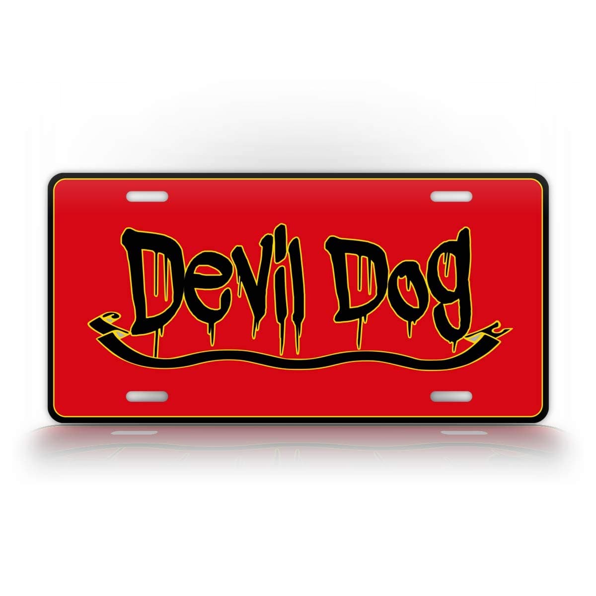 SignsAndTagsOnline Devil Dog Military License Plate Metal Auto Tag 6x12 Aluminum Sign