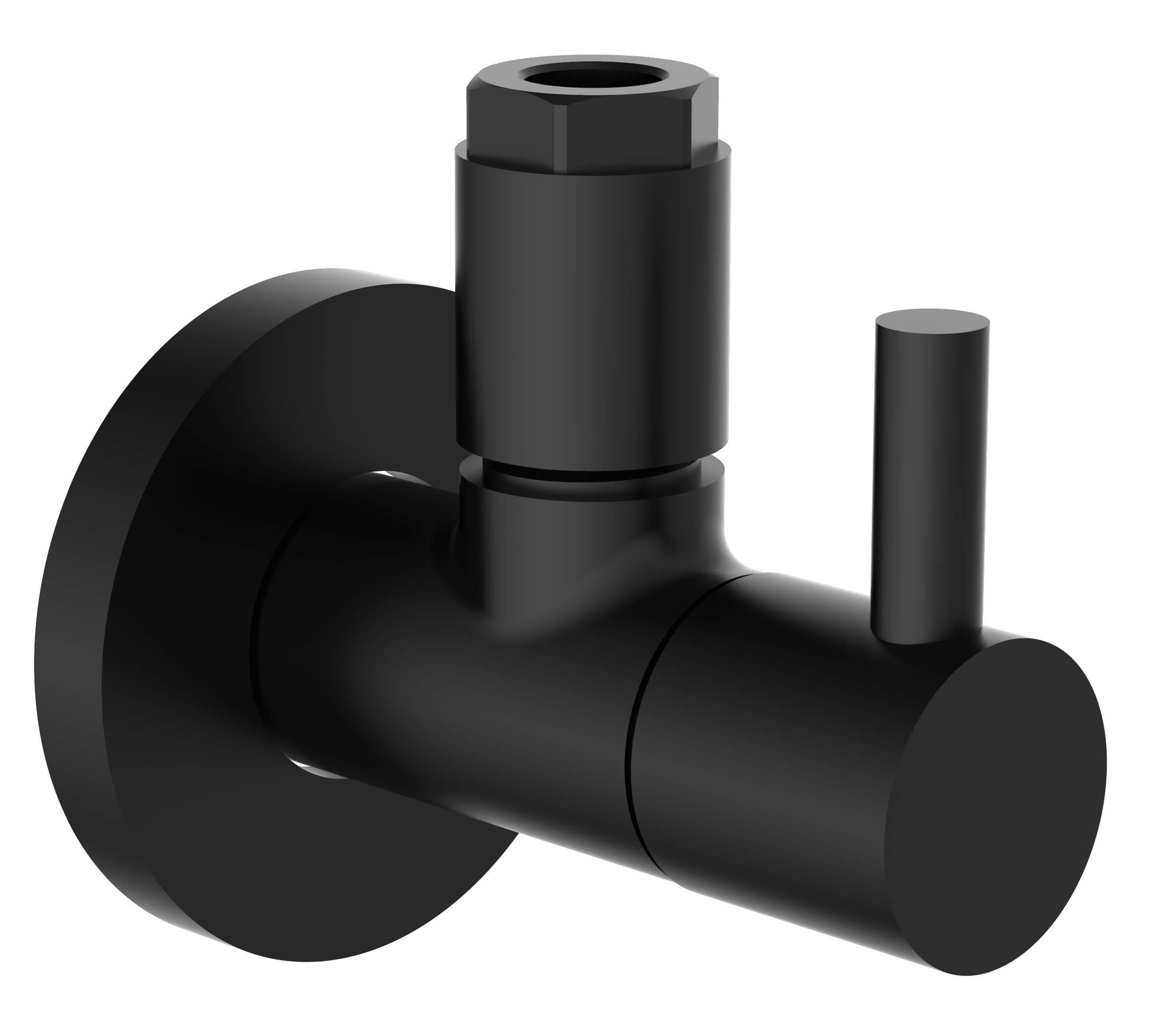 Kirchhoff Design Universal Quick Release, Angle Control Valve for Cold and hot Water Pipes, 98166120, Black, 50 mm x 70 mm x 140 mm