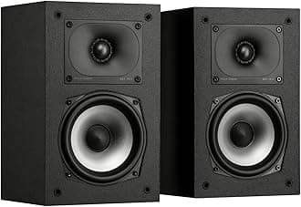 Polk Audio Monitor XT15 High-Resolution Compact Bookshelf Loudspeakers, Hi-Res Certified Performance, Dolby Atmos Certified & DTS:X Compatible, Black