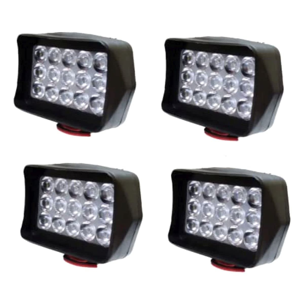 PETROX15 Led White Bike Led Light Driving Waterproof Headlights Fog Lamp Lighting Accessories Anti-Fog Spot Light Auxiliary Headlight For All Bikes and Cars - Pack of 4