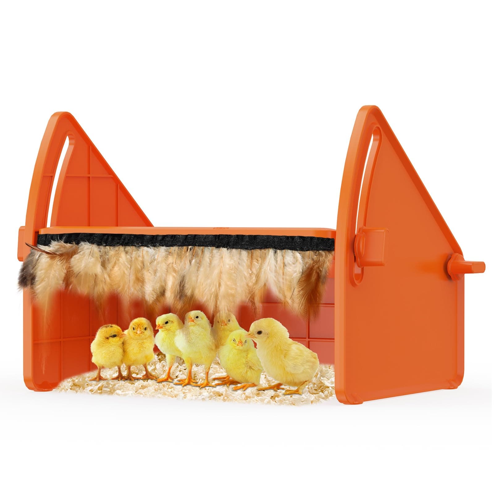 Heating Brooder Plate for Chicks Ducklings, Adjustable 3 Levels Temperature Brooder House for Keeping Poultry Warm(Orange, L)