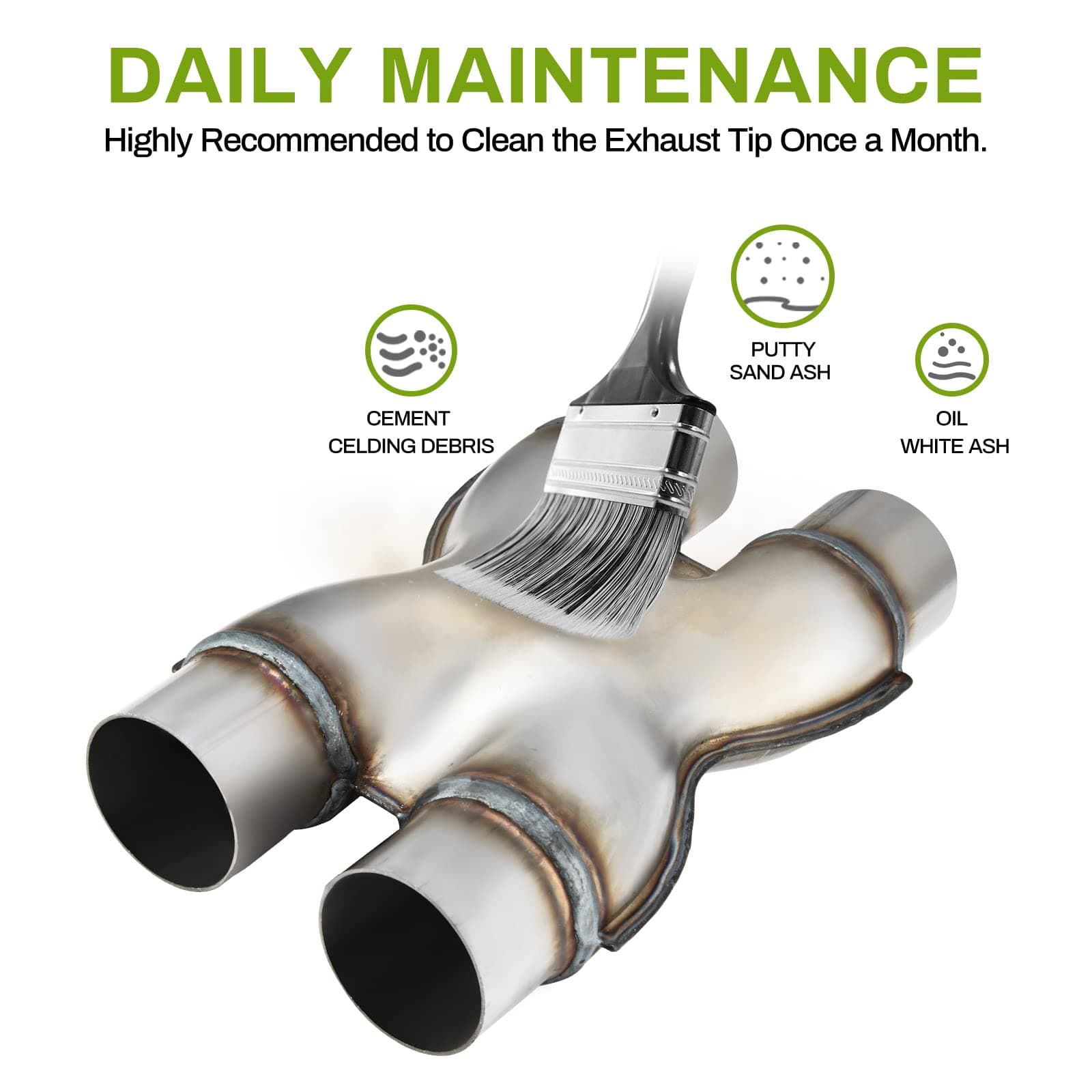 AUTOSAVER88 Exhaust X Pipe 2.5 Inch Inlet, 2.5" Inlet 2.5" Outlet 12" Long 201 Stainless Steel Universal Exhaust Pipe for Smoother Exhaust, Dual 2 1/2 Inch Crossover X Pipe, Weld-On