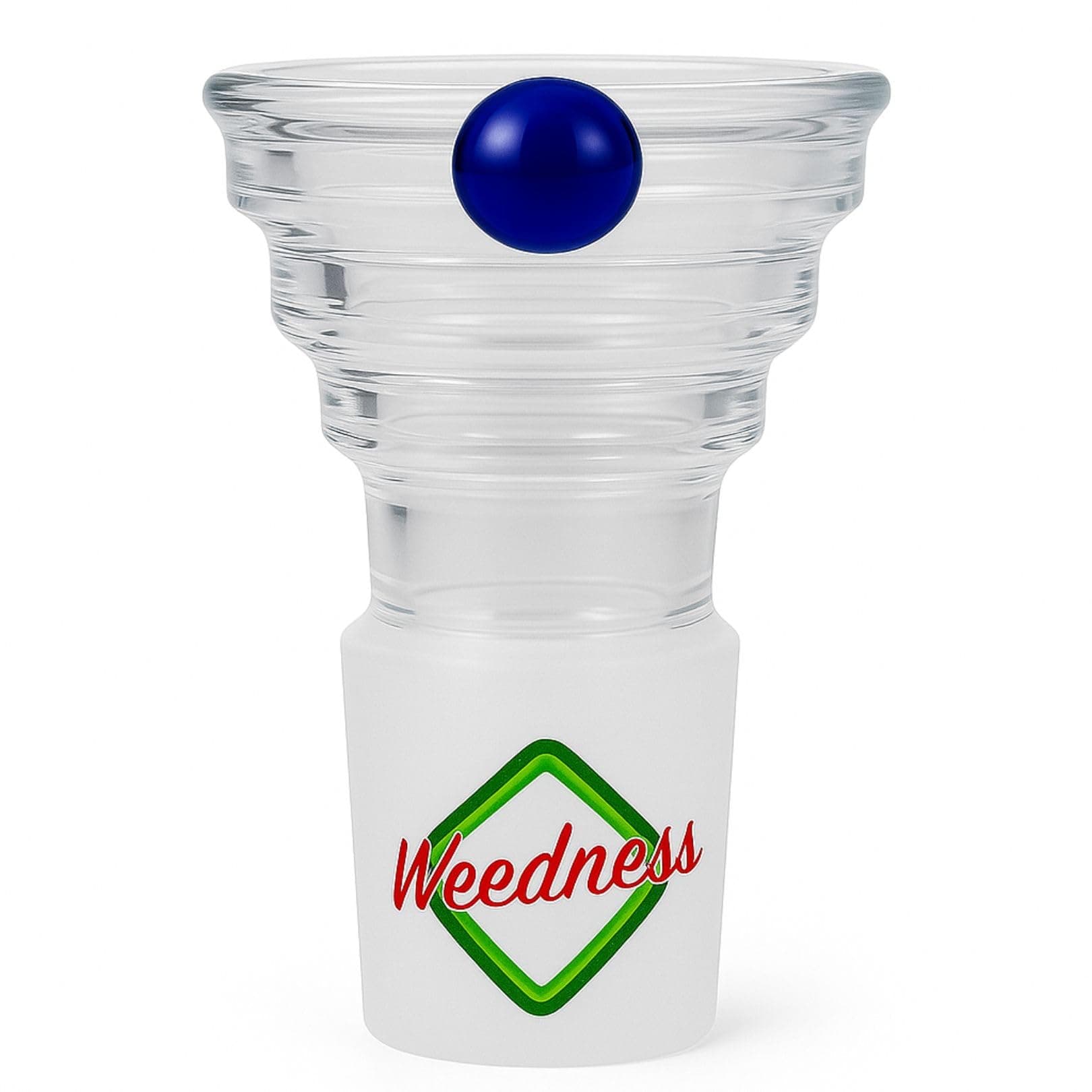 Weedness Glass Bong 18.8 mm Slot 3-Levels - Chillum Adapter Bowl Accessory
