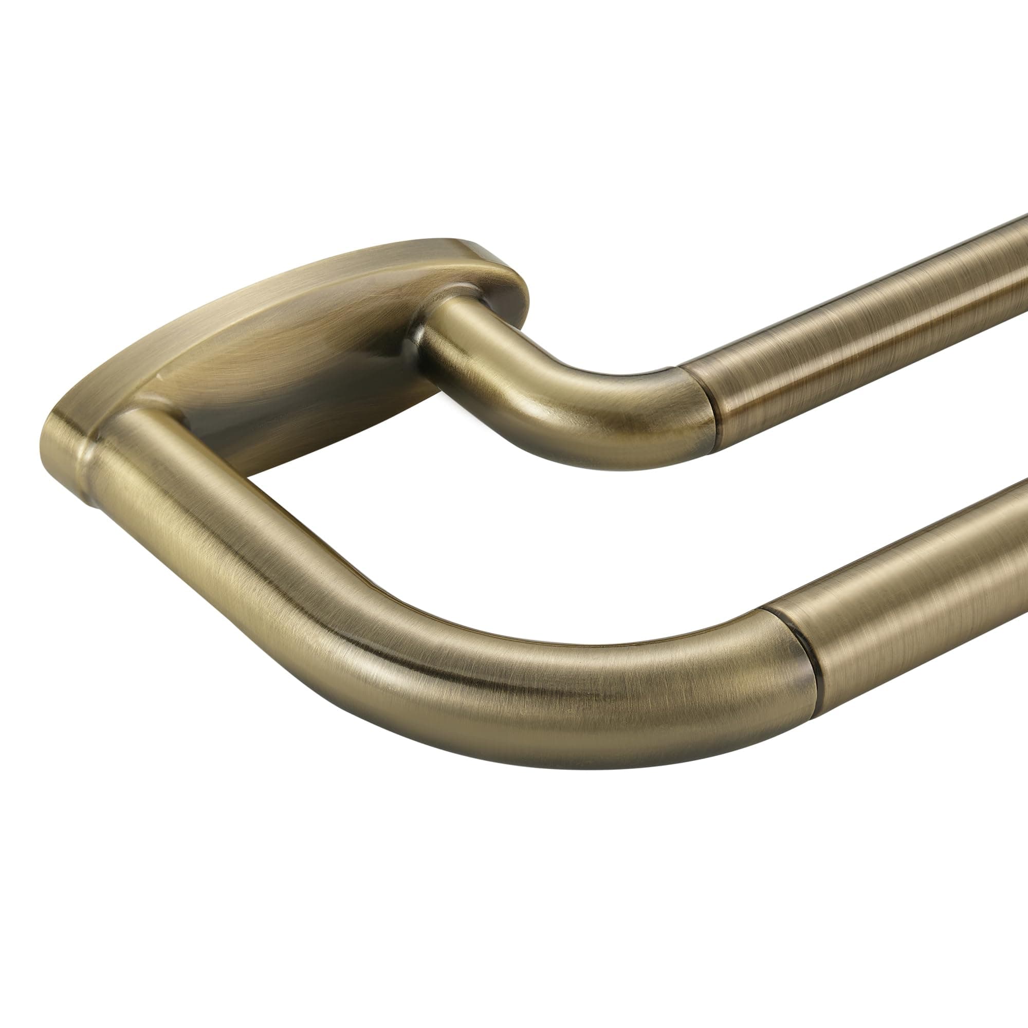 Double Curtain Rods Antique Bronze,Room Darkening Drapery Rod for 72-144 Inches,Adjustable 3/4 Inches Front and 5/8 Inches Back Quality Metal Rod for Window,Wrap Around Design