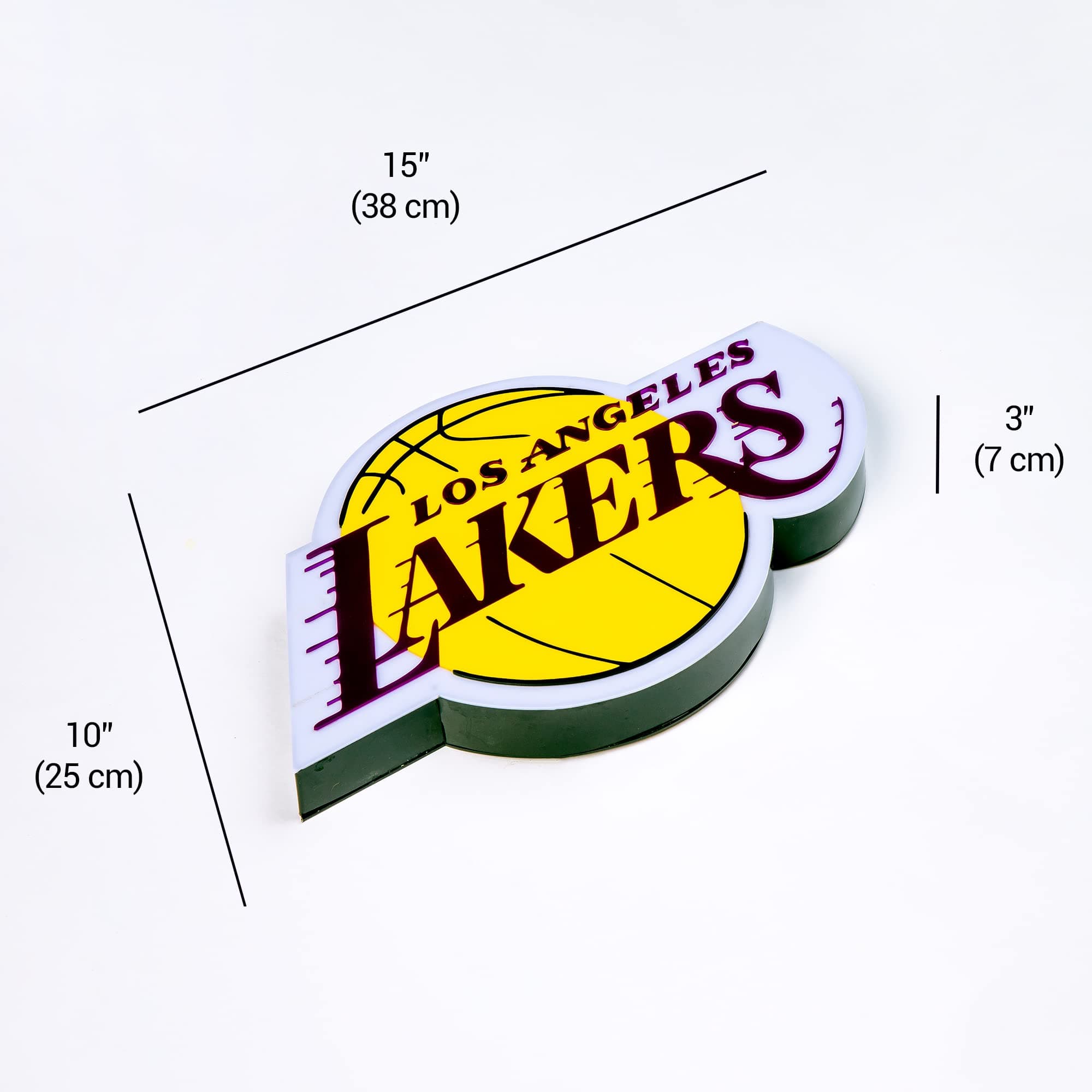 NBA Neon sign LA Lakers Neon Led Neon Signage Neon Sign Wall Décor, Neon Gaming basketball Room,Business,Gifting, 18X18inches Including 5A Adapter (Low Power Consumption),Lightweight Easy Installation