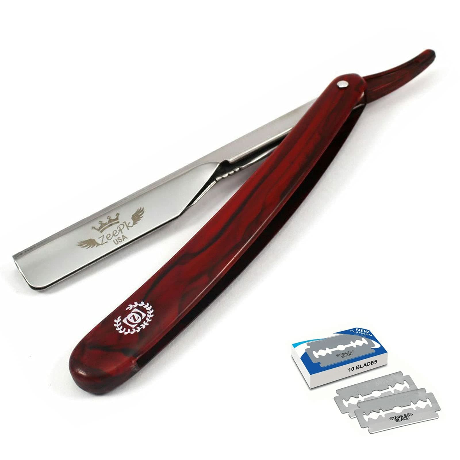 BARBERO RASURAR NAVAJA CUCHILLA MAQUINILLA DE AFEITAR 10 BLUE ZEEPK USA