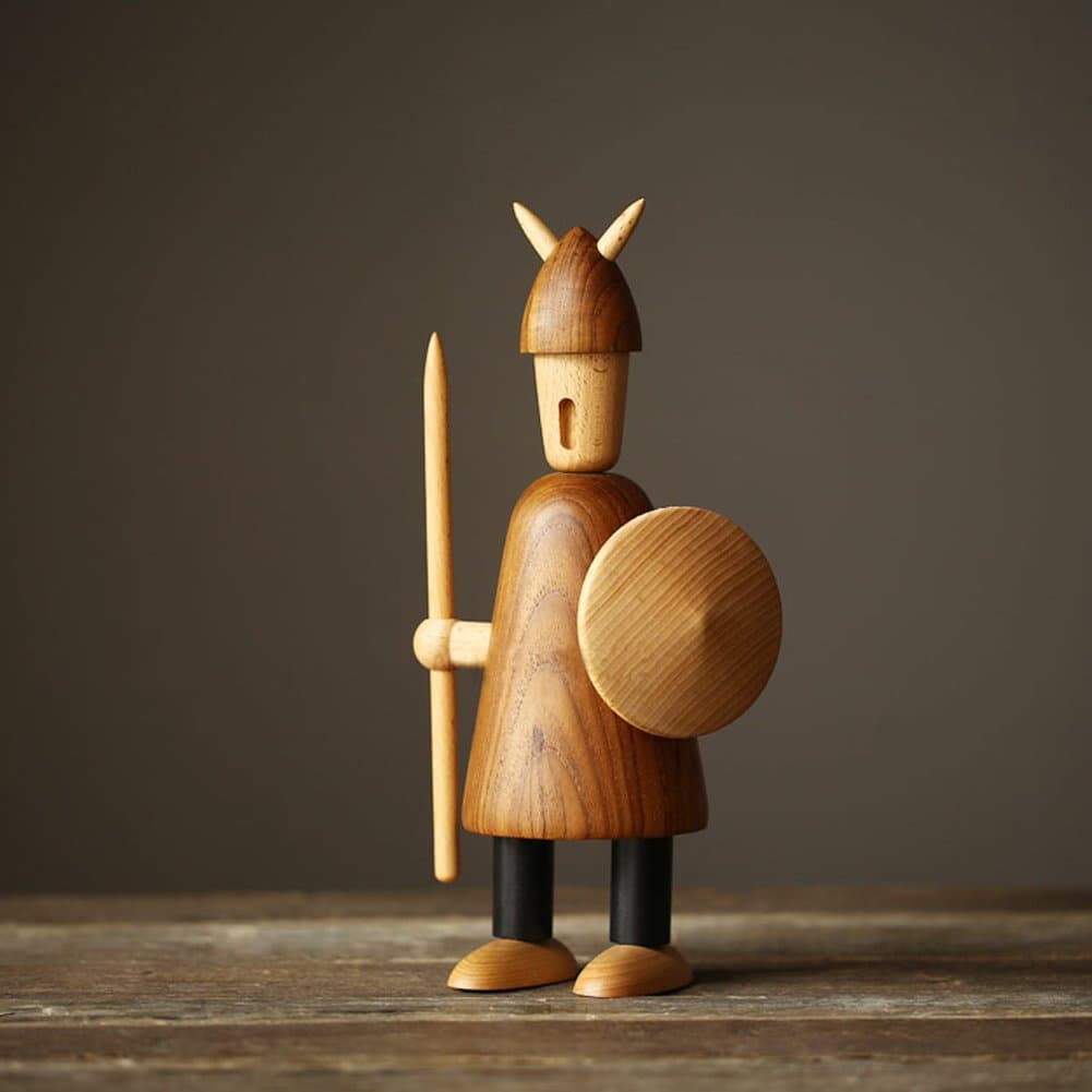 DreamWorks Dragons, How to Train Your Dragon Wood Carving Vikings Desktop Furnishing Article for Home Office Desktop Decor-medium-A