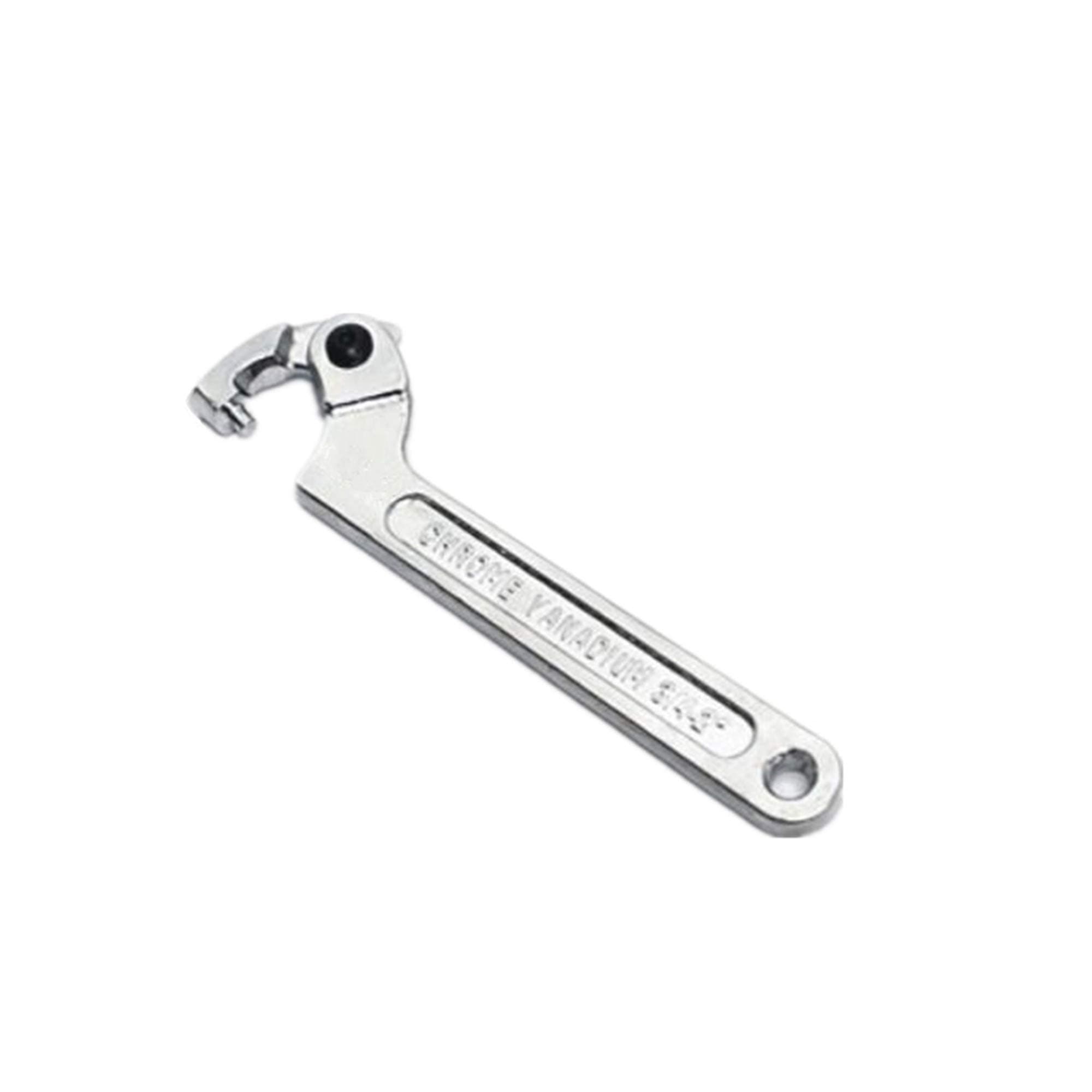 Eowpower Chrome Vanadium Adjustable C Spanner Hook Wrench Tool Round Head 19-51 mm