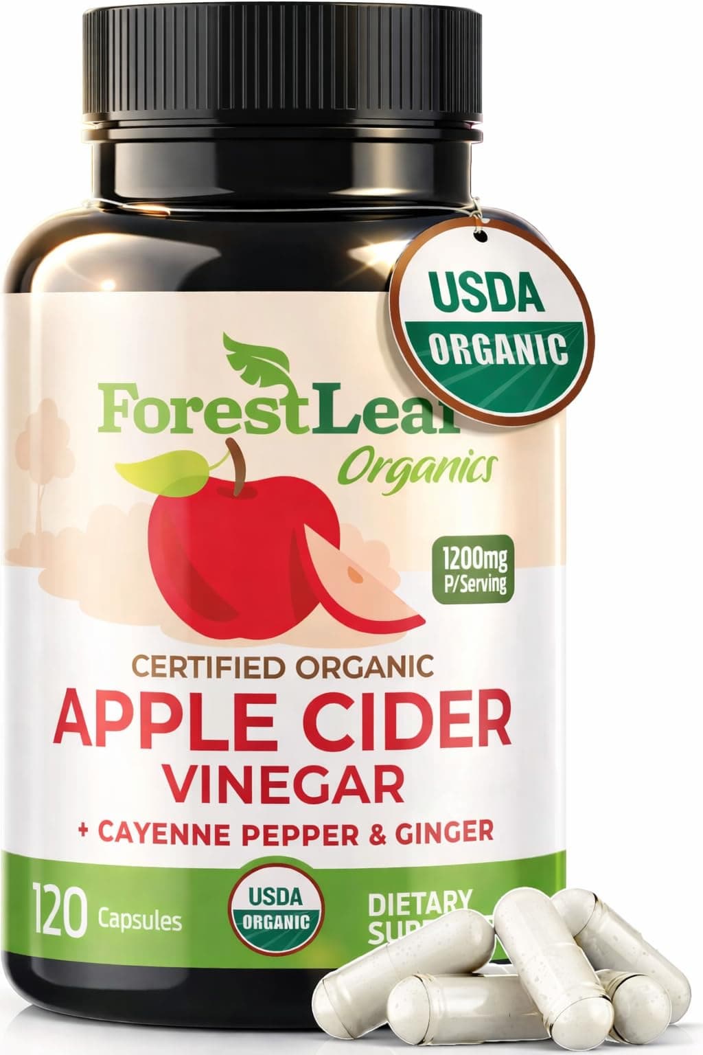 Organic Apple Cider Vinegar Pills - 1200mg