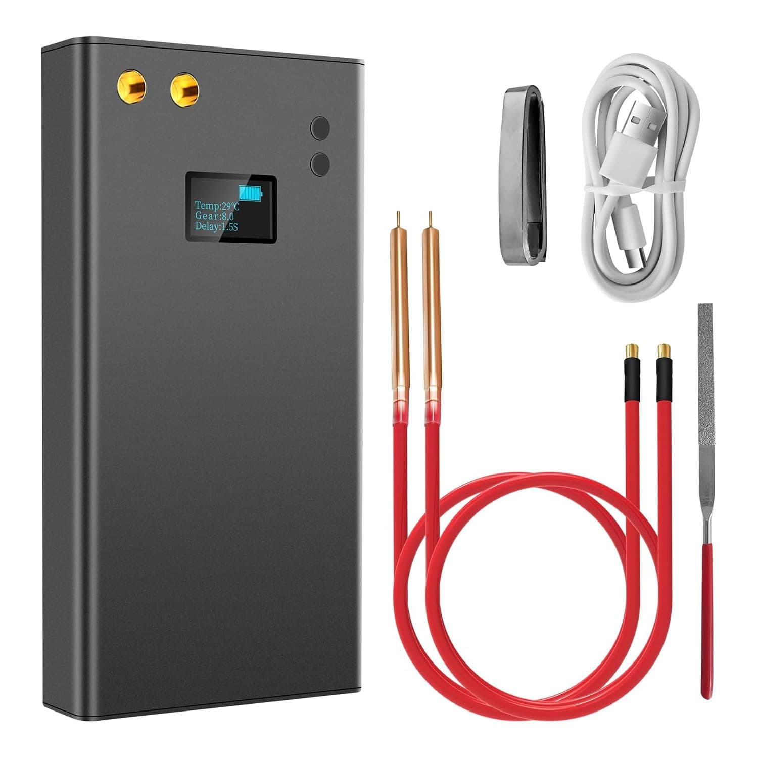 Spot Welder, Upgraded 11000mAh Battery Spot Welder with LCD Screen, 80 Gears Portable Mini Spot Welder with Long Spot Welding Pen, Nickel Tapeand USB Charging
