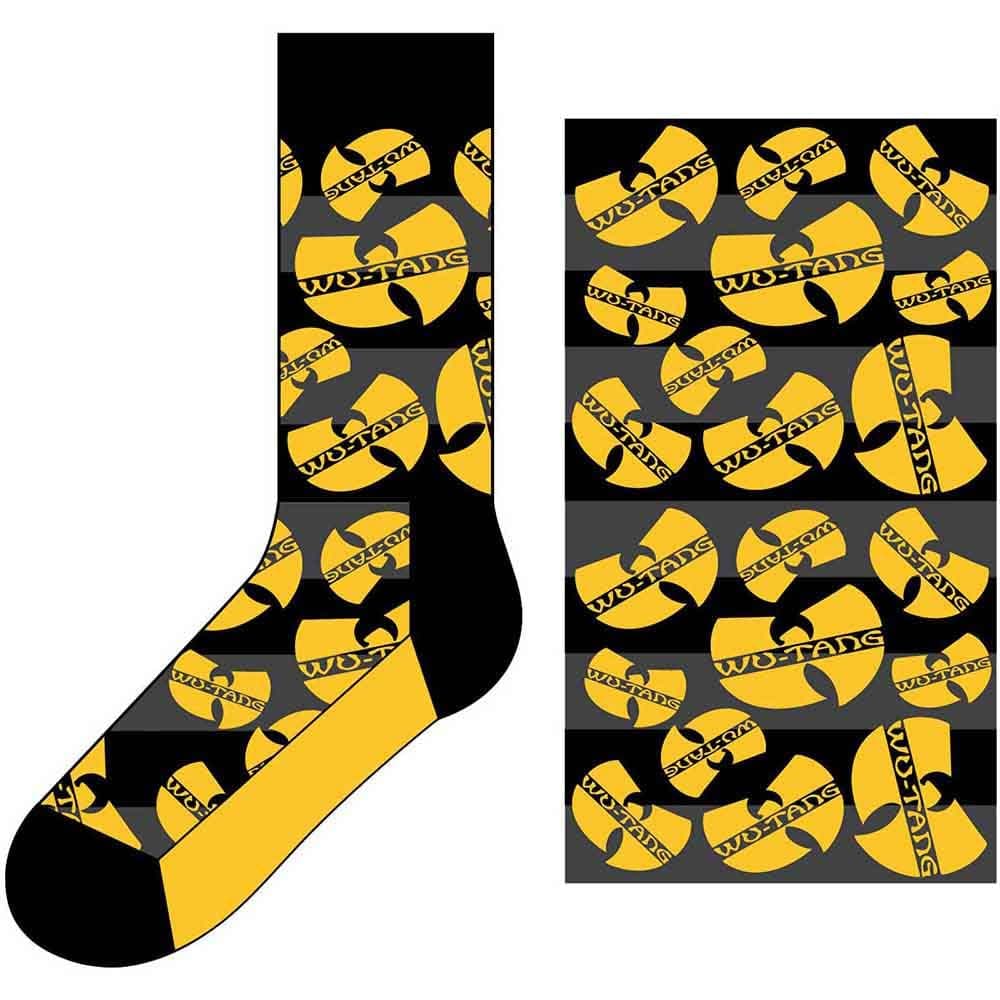 Wu-Tang Clan 'Logos' Yellow Socks (One Size = UK 7-11)