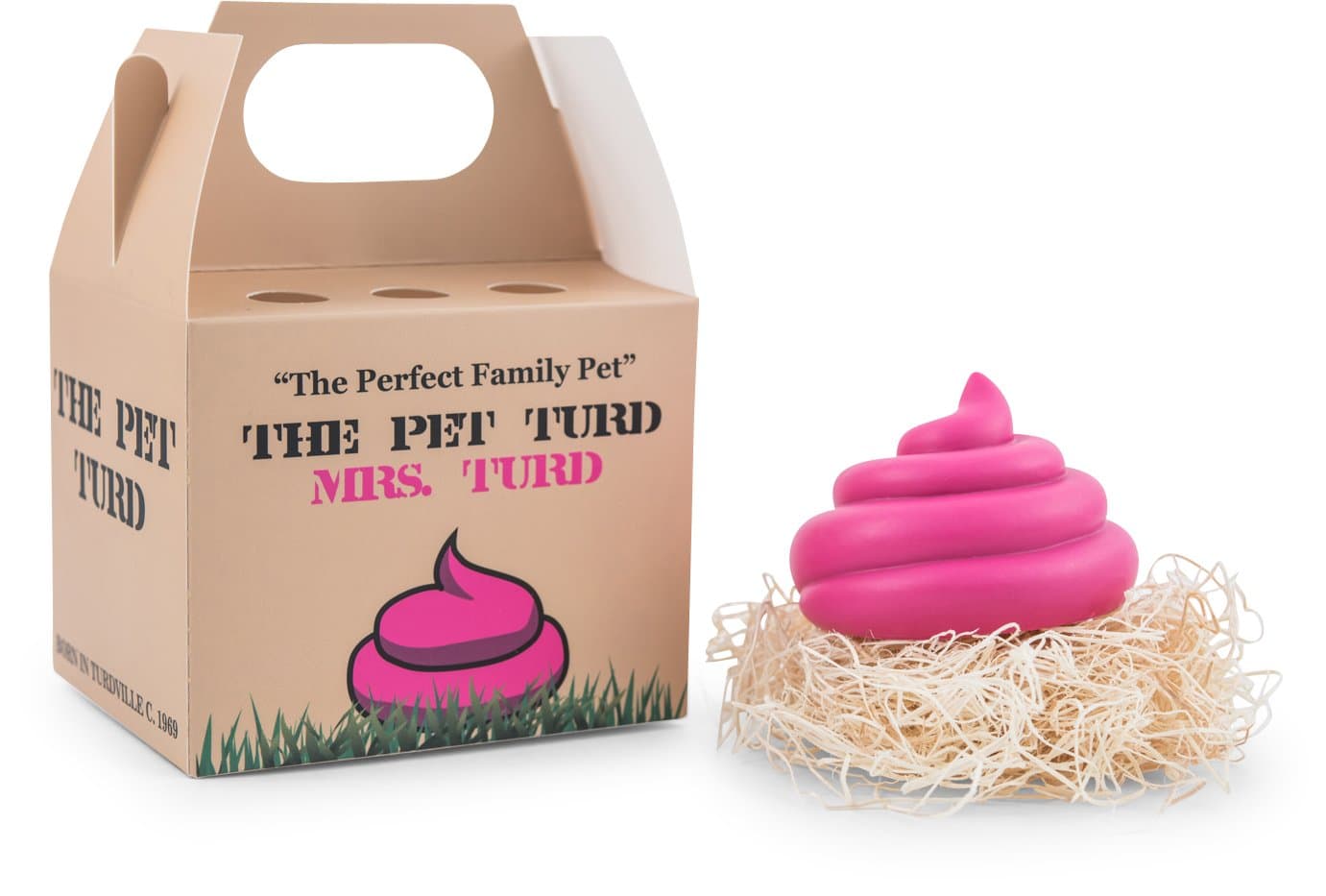 Mrs. Turd | Pink Fake Poop Emoji Toy Gag Gift