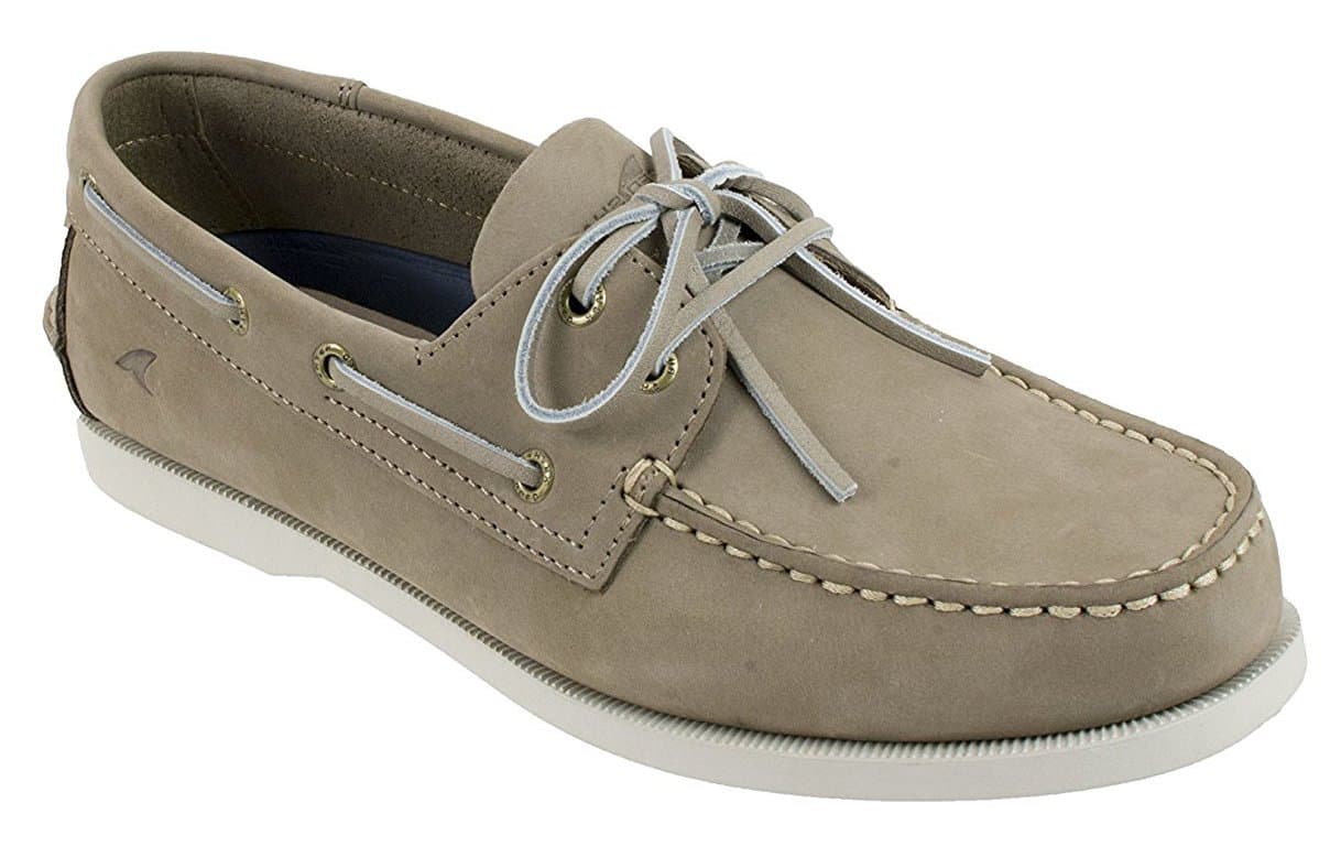 RUGGED SHARK Men's Boat Shoe, Classic Look, Premium Genuine Leather, with Odor Control Technology, Size 8 to 13