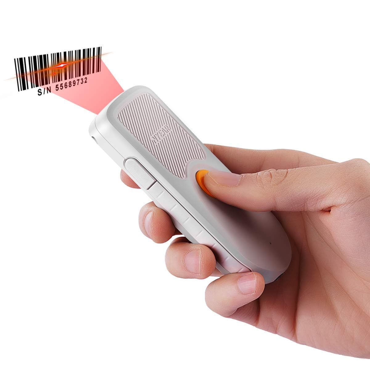 NYEAR Mini Wireless Barcode Scanner Compatible with Bluetooth 4.0 Wireless & Wired Connection Bar Code Scanners Connect Smart Phone, Tablet, PC, 1D 2D QR Code Reader, NT1000-2D