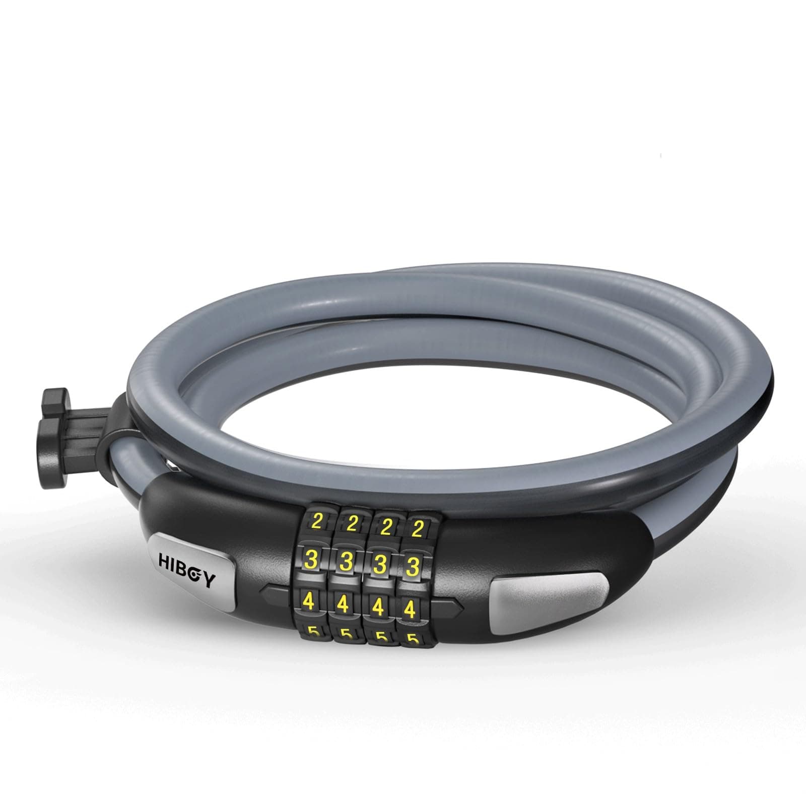 Hiboy Bike Lock, 3.3 Feet Bike Cable Locks, Resettable 4-Digit Combination Lock, Bike Locks Heavy Duty Anti Theft