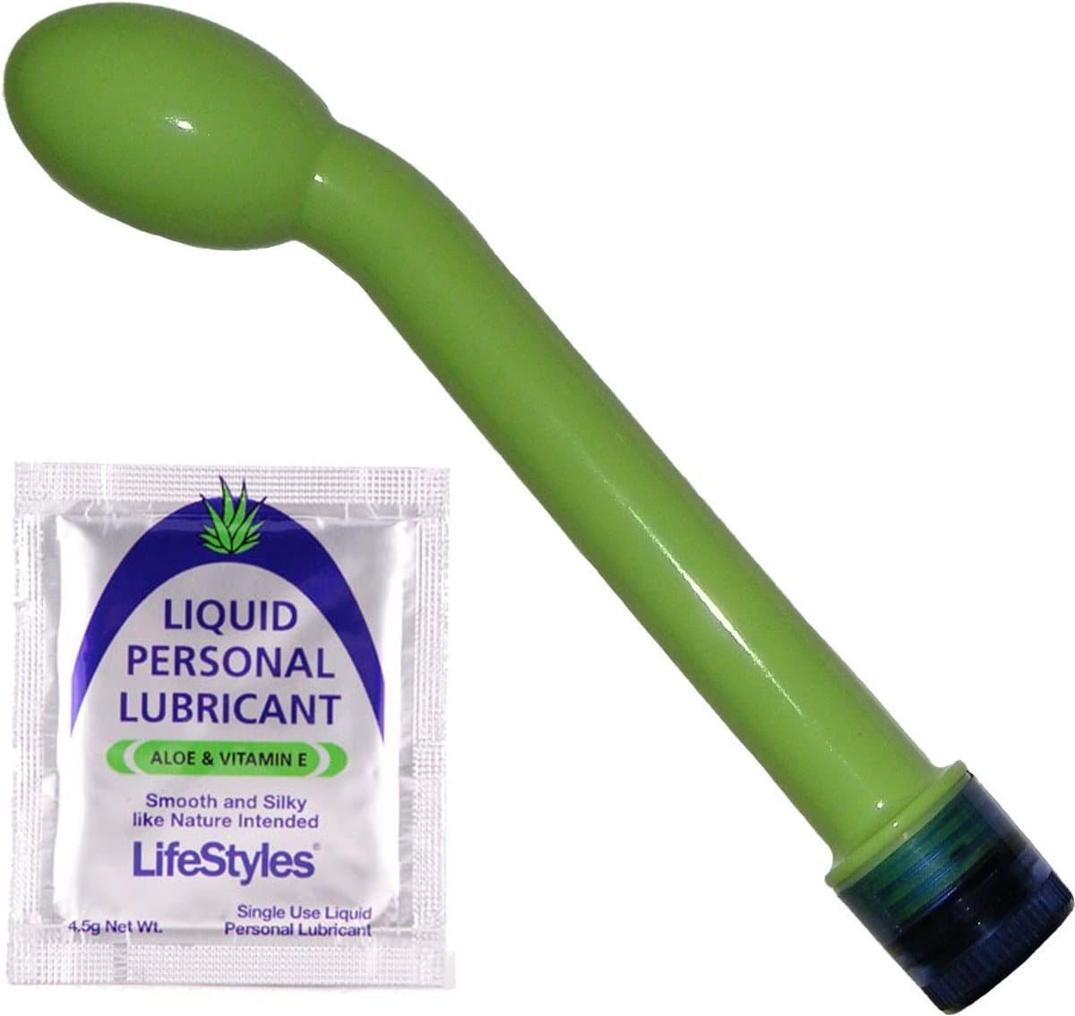 Lifestyles Lube Green & Blue Waterproof 8 inch Multi-Speed Prostate Massager